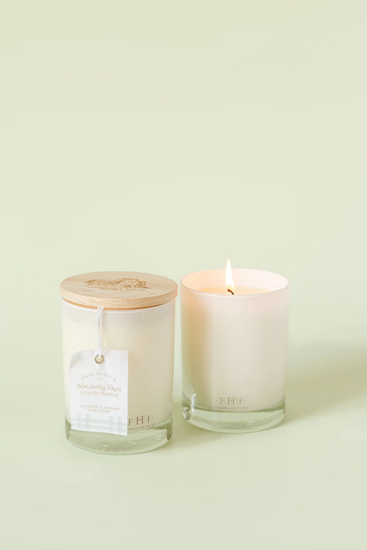 Farmhouse Fresh Wandering Pines Candle with wood lid
